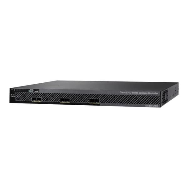 Cisco 5760 trådlös handkontroll 6-portar 500 MAP (Managed Access Points) 10 GigE 1U nätverkshanteringsenhet- USED