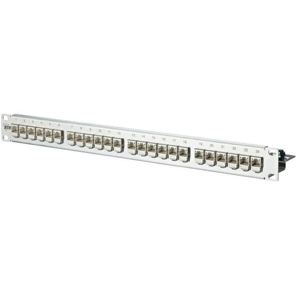DIGITUS C6A 24 portar 180° patchpanel 130B11P1-E Rostfritt stål
