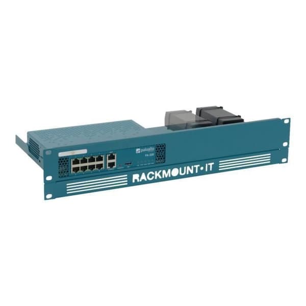 Rackmount.IT Den rackmonterbara monteringssatsen för nätverksenheter azurblå, RAL 5009 1.3U 19"