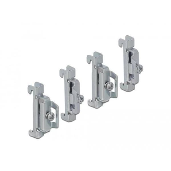 Delock-servertillbehör - 66231 - DIN-skenasklämma (Packung mit 4) ()
