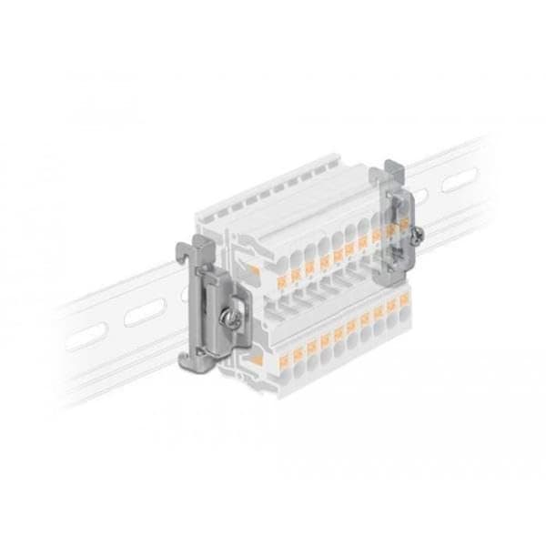 Delock-servertillbehör - 66231 - DIN-skenasklämma (Packung mit 4) ()