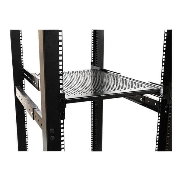 STARTECH skjuthylla för 2U-serverställ - Justerbart djup 48cm - 23kg - Kallvalsat stål (CRS) - 22,68