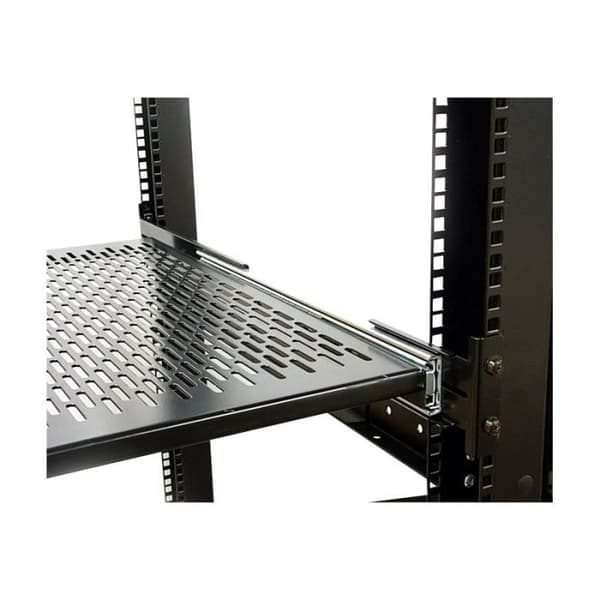 STARTECH skjuthylla för 2U-serverställ - Justerbart djup 48cm - 23kg - Kallvalsat stål (CRS) - 22,68