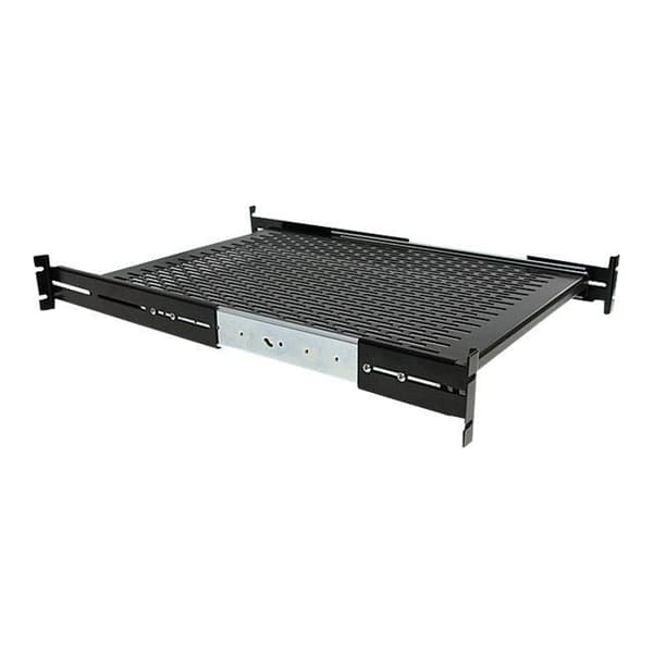 STARTECH skjuthylla för 2U-serverställ - Justerbart djup 48cm - 23kg - Kallvalsat stål (CRS) - 22,68