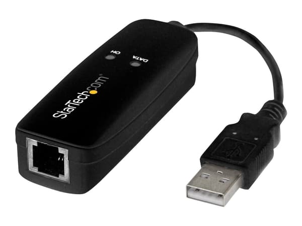 StarTech.com USB 2.0 faksimodeemi, 56K ulkoinen laitteistovalinta V.92 modeemi/dongle/sovitin, tietokoneen/kannettavan tietokoneen faksimodeemi, USB