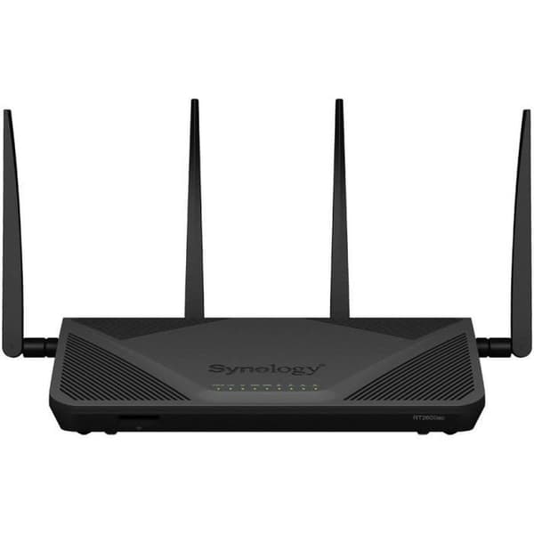 SYNOLOGY Trådlös trådlös router RT2600AC- AC Dualband 2600 Mbps - MU-MIMO med 4 LAN-portar och 1 WAN-port 10/100/1000 Mbps