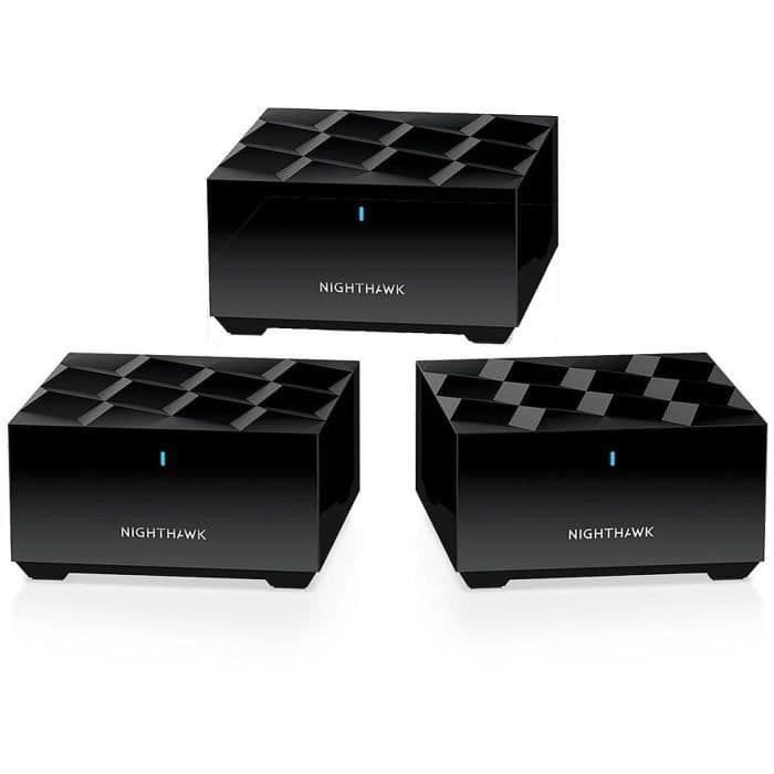 NETGEAR Systeme WiFi Mesh 6 AX1800 Nighthawk MK62 - 1 router + 2 satellitter - 4 Gigabit-porte