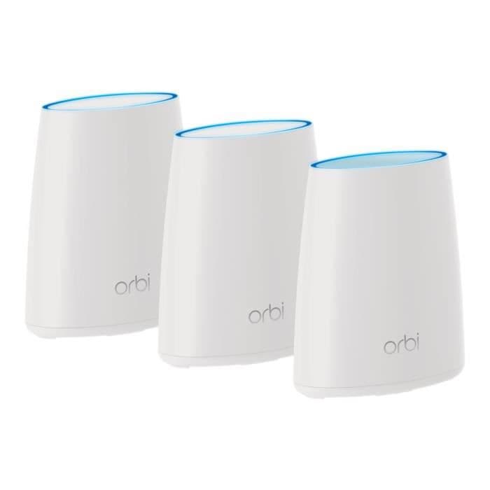 NETGEAR Systeme Wifi MultiRoom Orbi -RBK23-100PES-Tri-Band AC2200 pack de 3 (1 rute og 2 satellitter)
