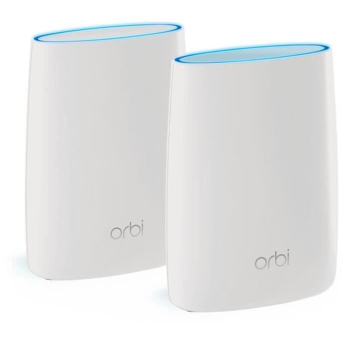 ORBI Systeme WiFi MultiRoom - RBK50-100PES Tri-Band AC6000 - Pack de 2 (1 Routeur et 1 Satellite)