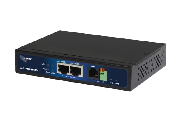 Modem Allnet Z ALLNET ISP Bridge Modem VDSL2 mit Vectoring/Point-to-Point Slave-Modem & 2x PoE IEEE802.3at Ports unmanaged ALL-MC116SPV-VDSL2