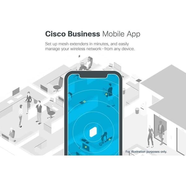 Åtkomstpunkt - Cisco - 140AC - 802.11ac - MU-MIMO 2x2 - 1 Port GbE - Takmontering