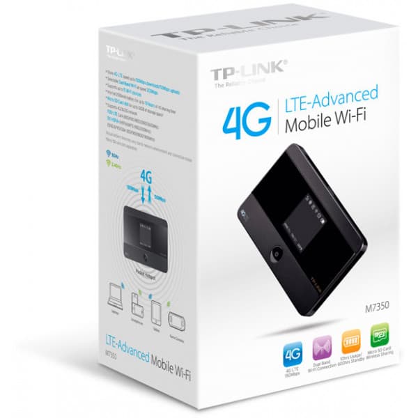 TP-LINK M7350 LTE-modem og WiFi-basestation