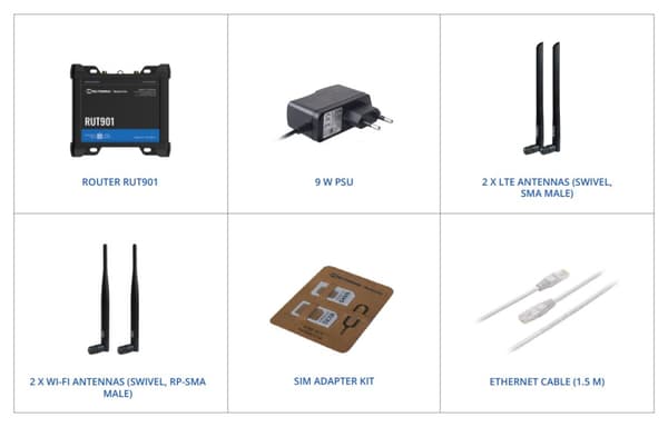 Wireless Router|TELTONIKA|Wireless Router|IEEE 802.11b|IEEE 802.11g|IEEE 802.11n|3x10/100M|LAN \ WAN ports 1|4G|RUT901