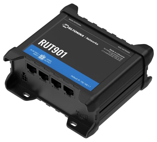 Wireless Router|TELTONIKA|Wireless Router|IEEE 802.11b|IEEE 802.11g|IEEE 802.11n|3x10/100M|LAN \ WAN ports 1|4G|RUT901 Svart