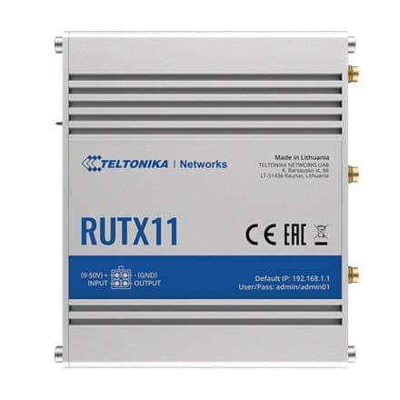 Teltonika RUTX11 wireless router Gigabit Ethernet Dual-band (2.4 GHz / 5 GHz) 4G Grey