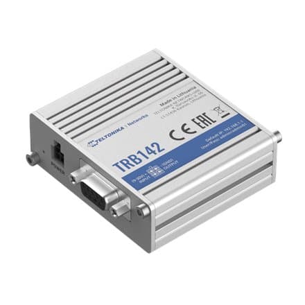 Teltonika TRB142003000 Gateway, 2G/3G/4G LTE (Cat 1), Equipped with RS232 for serial communication | LTE Gateway | TRB142 | No Wi-Fi | Ethernet LAN (R Grå