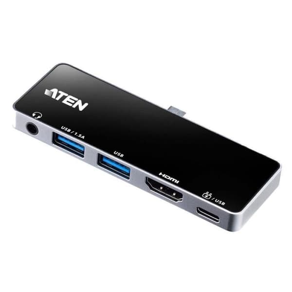 ATEN USB-C Travel Dock 5 i 1 med Power Pass Through PD92W - 4710469340635