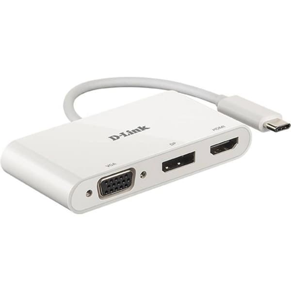 3-i-1 USB-C-adapter - D-Link - DUB-V310 - HDMI 4K - DisplayPort 4K - VGA 1080p