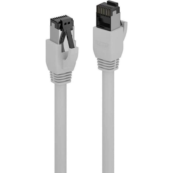 Lindy - Patch-Kabel - RJ-45 (M) till RJ-45 (M) - 1,0m - SFTP, PiMF - CAT 8.1 - geschirmt, ohne Haken - Grau () - 47432