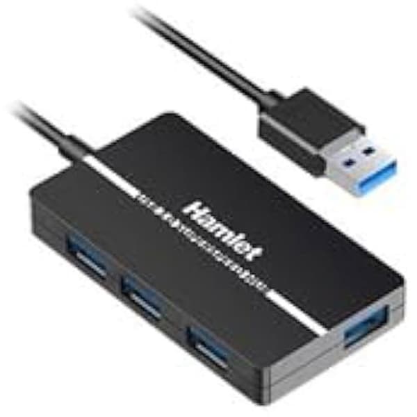 Hub - HAMLET - xhub-04u3p - 4 portar - gbps 5.0 med strömförsörjning