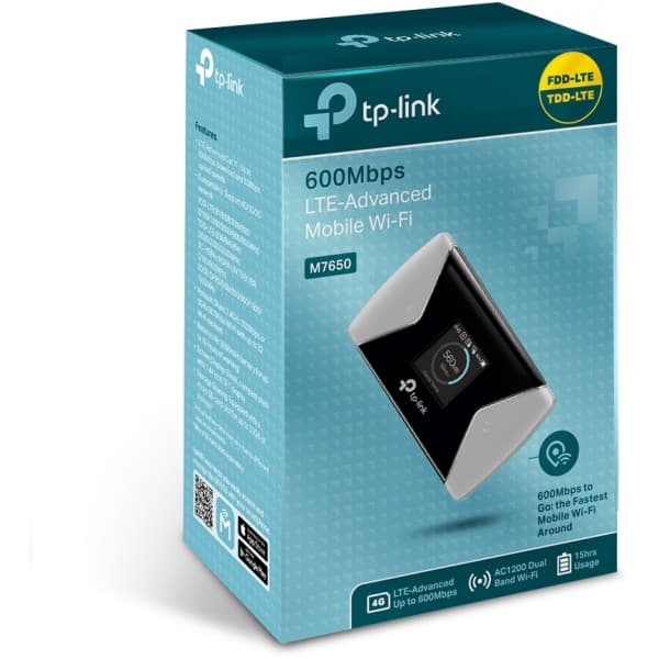 TP-LINK M7650 -LTE-modeemi ja WiFi-tukiasema