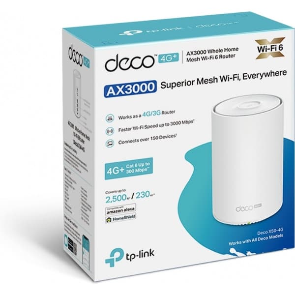 TP-LINK Deco X50-4G Dual Band LTE-modem och WiFi6-basstation