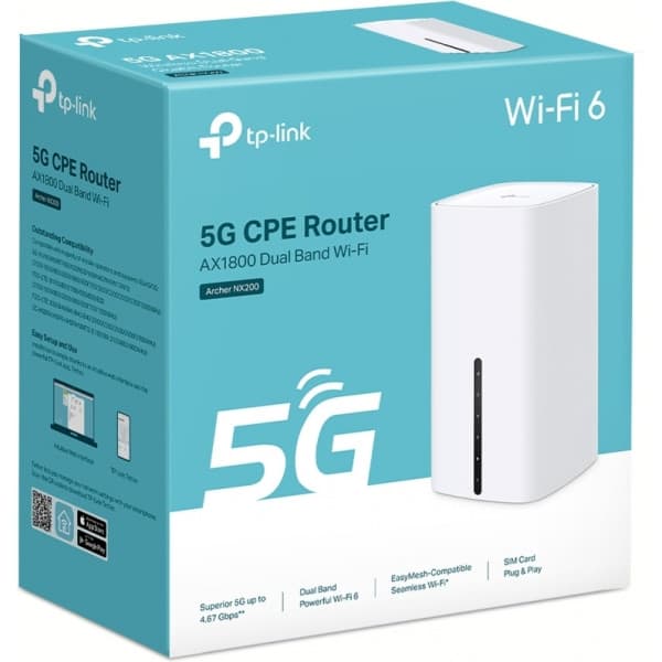 TP-LINK Archer NX200-5G Dual Band 5G/4G/3G -modeemi ja WiFi6 -tukiasema