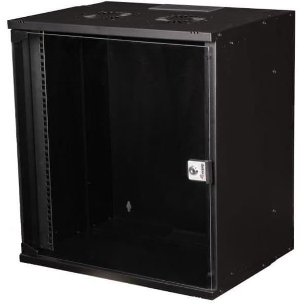 Utrustning Väggskåp 19 12U 540 x 400 mm svart