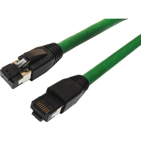 MicroConnect - Patch-Kabel - RJ-45 (M) till RJ-45 (M) - 7,5m - S/FTP - CAT 8,1 - halogenfrei, ohne Haken - grön () -