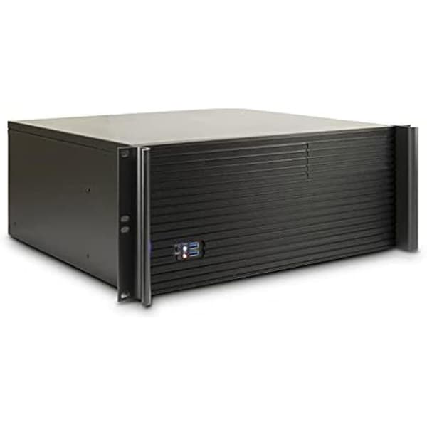 Server 4U - INTER-TECH - IPC 4U-K-439L - Kompatibel E-ATX - 2 fläktar 80 mm - Avtagbara korgar Svart