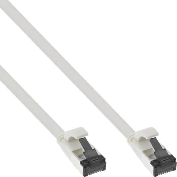 InLine - Patch-Kabel - RJ-45 (M) till RJ-45 (M) - 2 m - 6,5 mm - U/FTP, PiMF - CAT 8.1 - halogenfrei, geformt, ohne Haken,