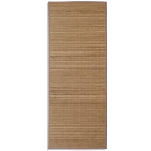 vidaXL Teppe naturlig bambus rektangulært 80 x 200 cm
