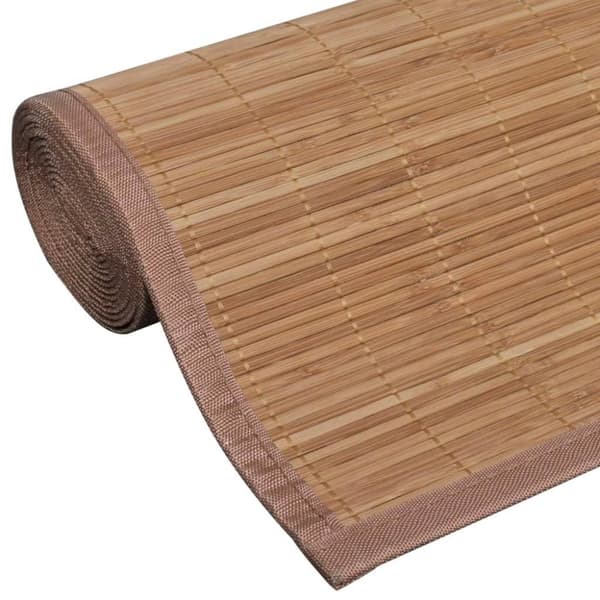 vidaXL Teppe naturlig bambus rektangulært 120 x 180 cm