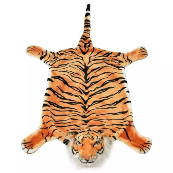 vidaXL tigertæppe plys 144 cm brun