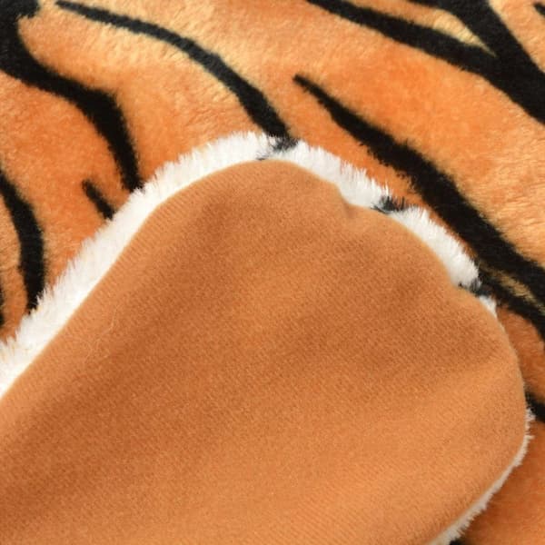 vidaXL tigertæppe plys 144 cm brun