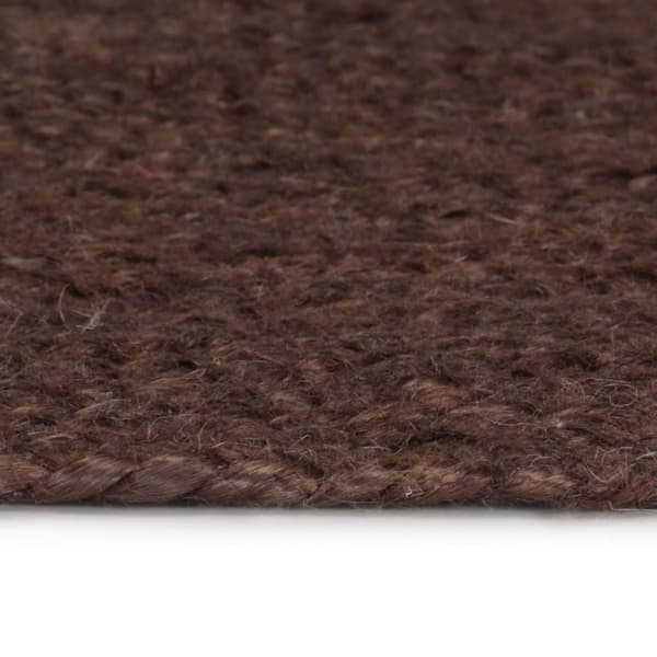 vidaXL Håndlaget juteteppe rundt 120 cm brun