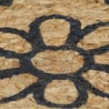 Miniatyrbillede 3 af 5: vidaXL håndlavet tæppe med mørkeblåt mønster jute 150 cm
