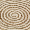 Miniatyrbilde 2 av 5: vidaXL Håndlaget juteteppe med spiral-design hvit 90 cm