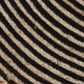 Miniatyrbilde 3 av 5: vidaXL Håndlaget juteteppe med spiral-design svart 120 cm