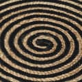Miniatyrbilde 2 av 5: vidaXL Håndlaget juteteppe med spiral-design svart 90 cm