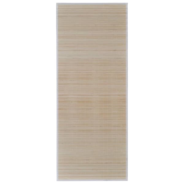 vidaXL Tepper i naturlig bambus rektangulær 2 stk 120x180 cm