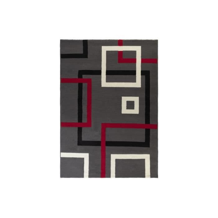 MADISON Moderne stue tæppe - 120 x 170 cm - Rød - 100% polypropylen
