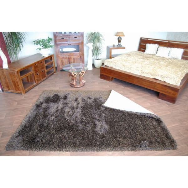Tæppe LOVE SHAGGY design 93600 sort / brun, 160x230 cm
