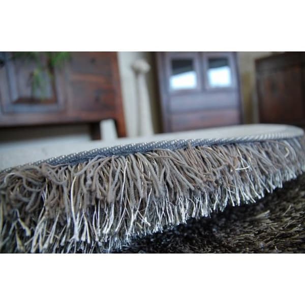 Matta LOVE SHAGGY cirkel design 93600 taupe, cirkel 120 cm
