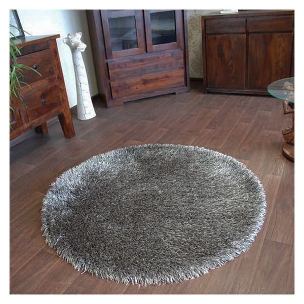 Matta LOVE SHAGGY cirkel design 93600 taupe, cirkel 120 cm