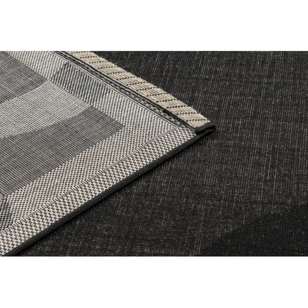 Sisaltæppe SISAL FLOORLUX 20078 SORT / sølv , 80x150 cm