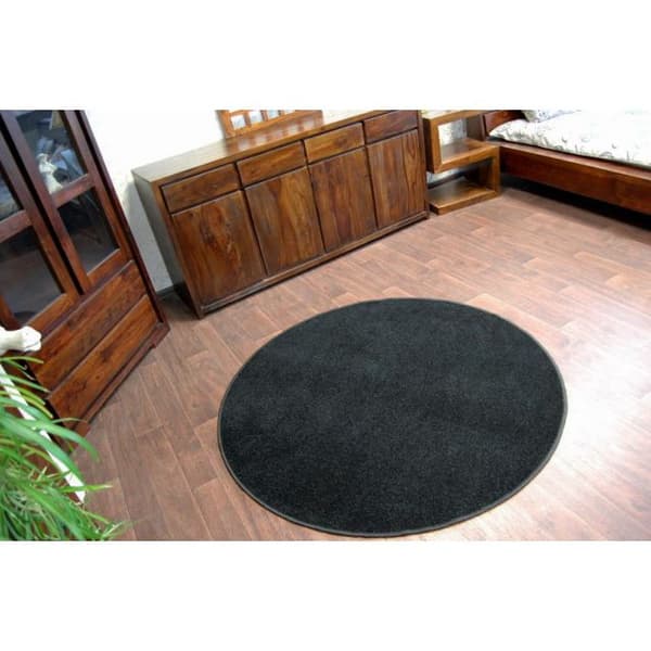 Matta cirkel TRENDY 159 svart, cirkel 170 cm