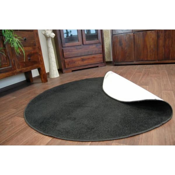 Matta cirkel TRENDY 159 svart, cirkel 100 cm