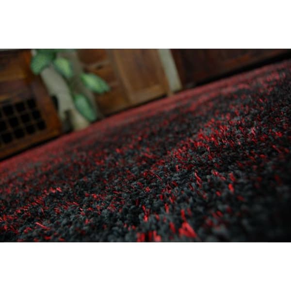 Tæppe SHAGGY NARIN P901 sort rød, 180x270 cm