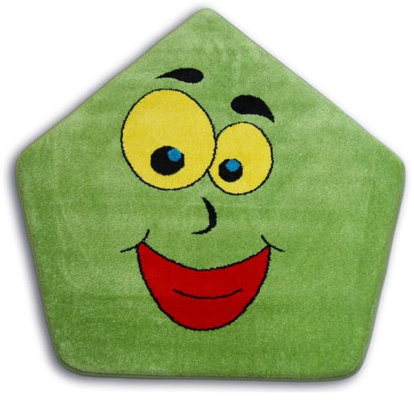 Matto PAINT pentagon - 1553 vihreä, cirkel 100 cm